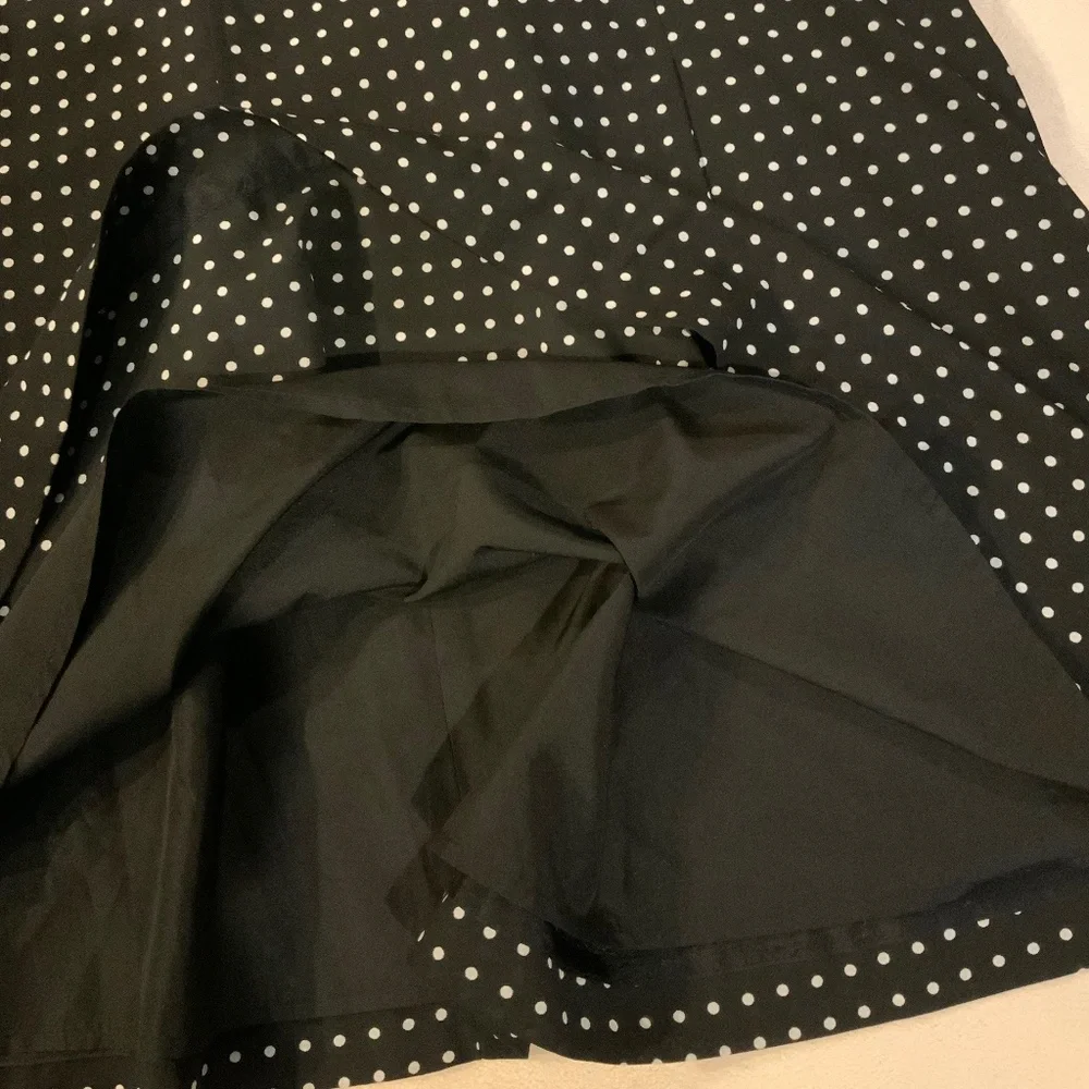 J Crew Black White 6 Sleeveless Polka Dot MIDI Dress Timeless Classic Wedding